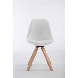 Silla de visita giratoria Natura Square Calais blanca