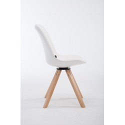 Silla de visita giratoria Natura Square Calais blanca