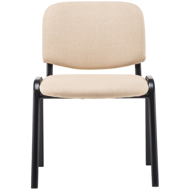 Silla de visita Ken V2 en tela color crema