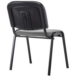 Silla de visita Ken V2 en tela gris