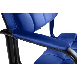 Silla de visita Canada B en piel sintética azul
