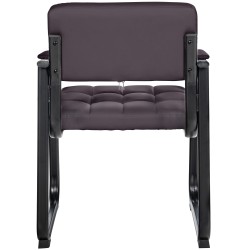 Silla de visita Canada B en piel sintética marrón