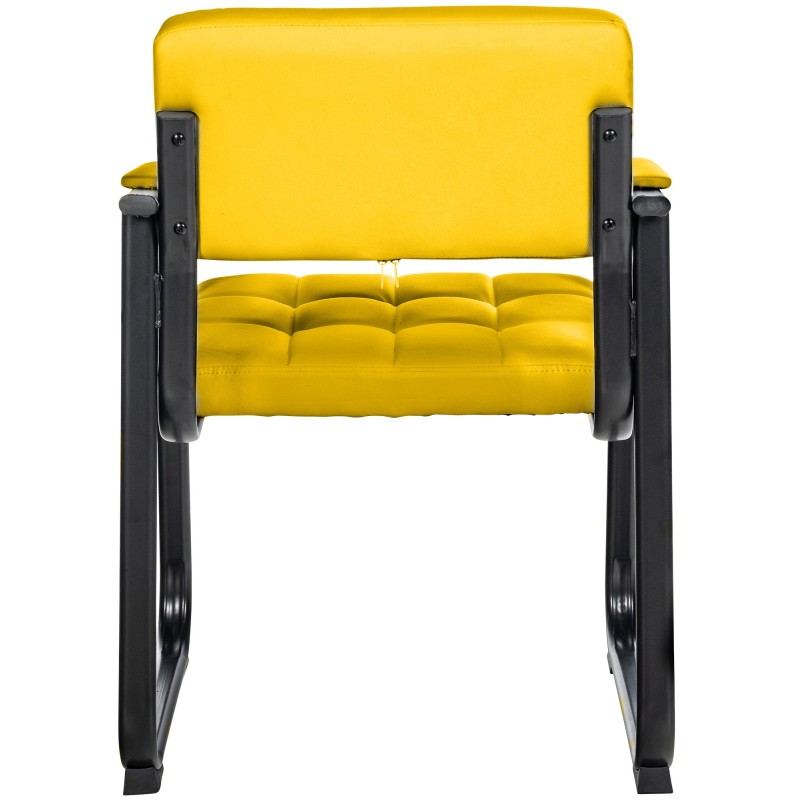 Silla de visita Canada B en piel sintética amarilla