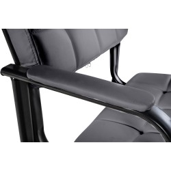 Silla de visita Canada B en piel sintética gris