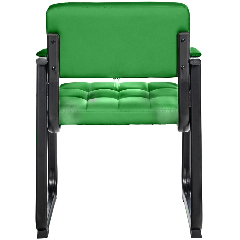 Silla de visita Canada B en piel sintética verde