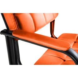 Silla de visita Canada B en piel sintética color naranja