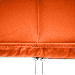 Silla de visita Canada B en piel sintética color naranja