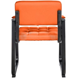 Silla de visita Canada B en piel sintética color naranja
