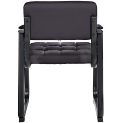 Silla de visita Canada B en piel sintética negra