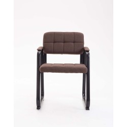 Silla de visita Canada B en tela marrón