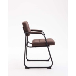 Silla de visita Canada B en tela marrón