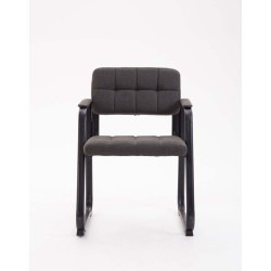 Silla de visita Canada B en tela gris oscuro