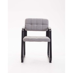 Silla de visita Canada B en tela gris claro