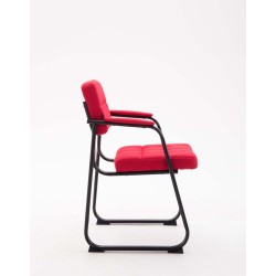 Silla de visita Canada B en tela roja