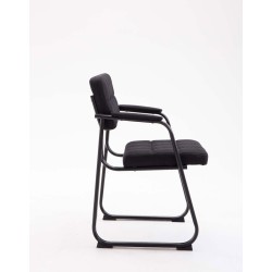 Silla de visita Canada B en tela negra