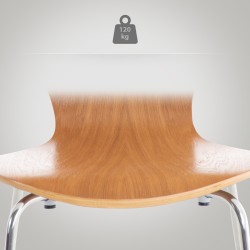 Juego de 4 sillas de visita de roble Calisto