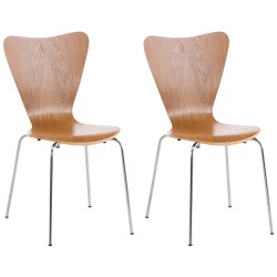 Juego de 2 sillas de visita Calisto en roble