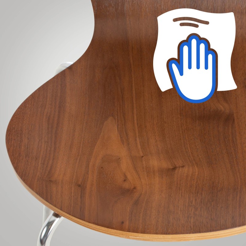 Juego de 2 sillas de visita Calisto de nogal