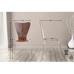 Juego de 2 sillas de visita Calisto de nogal