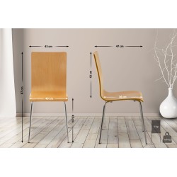 Juego de 4 sillas de visita Pepe Natura