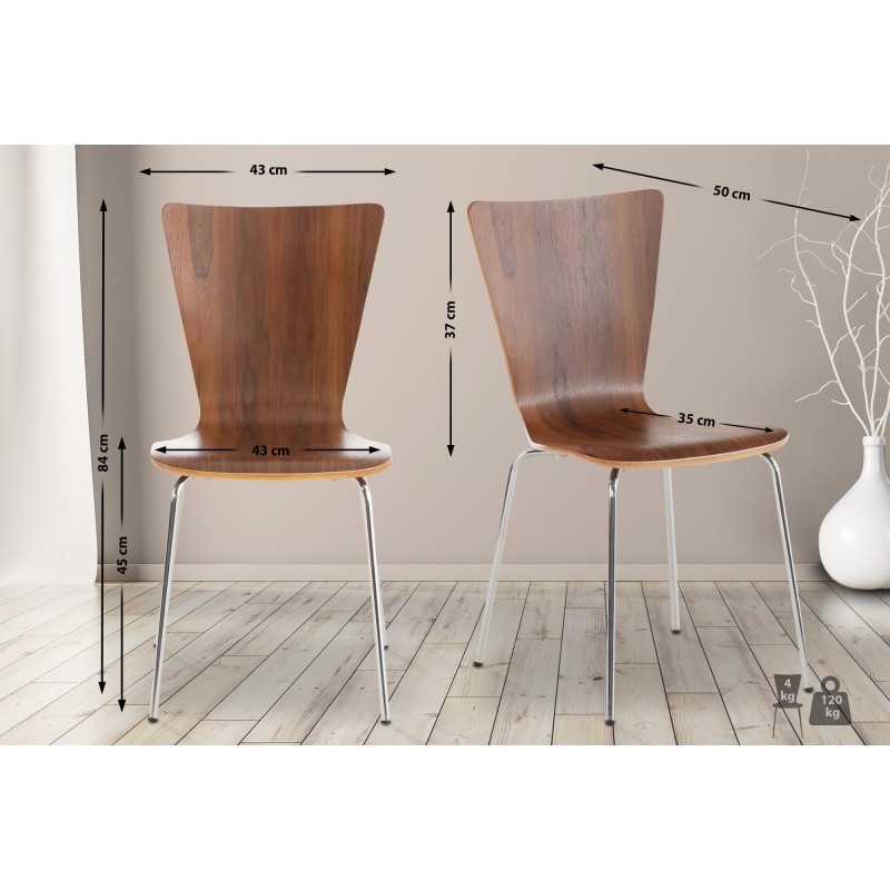 Silla de visita Aaron en nogal