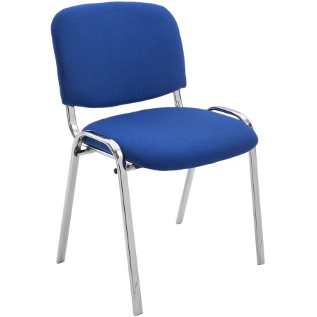 Silla de visita Ken C en tela azul