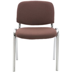 Silla de visita Ken C en tela marrón