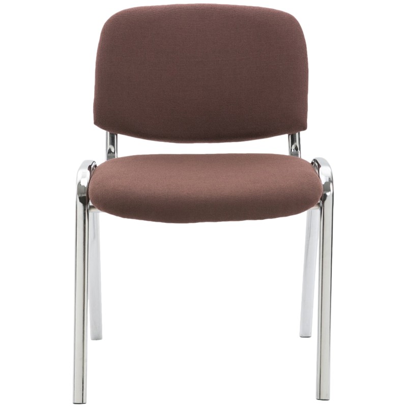 Silla de visita Ken C en tela marrón