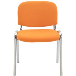 Silla de visita Ken C en tela naranja