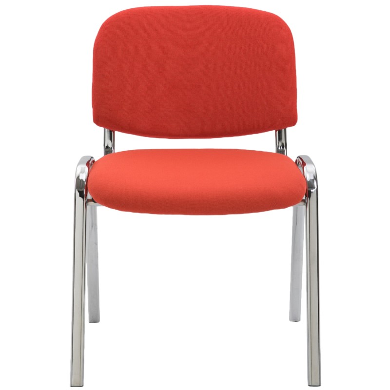 Silla de visita Ken C en tela roja