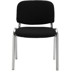 Silla de visita Ken C en tela negra