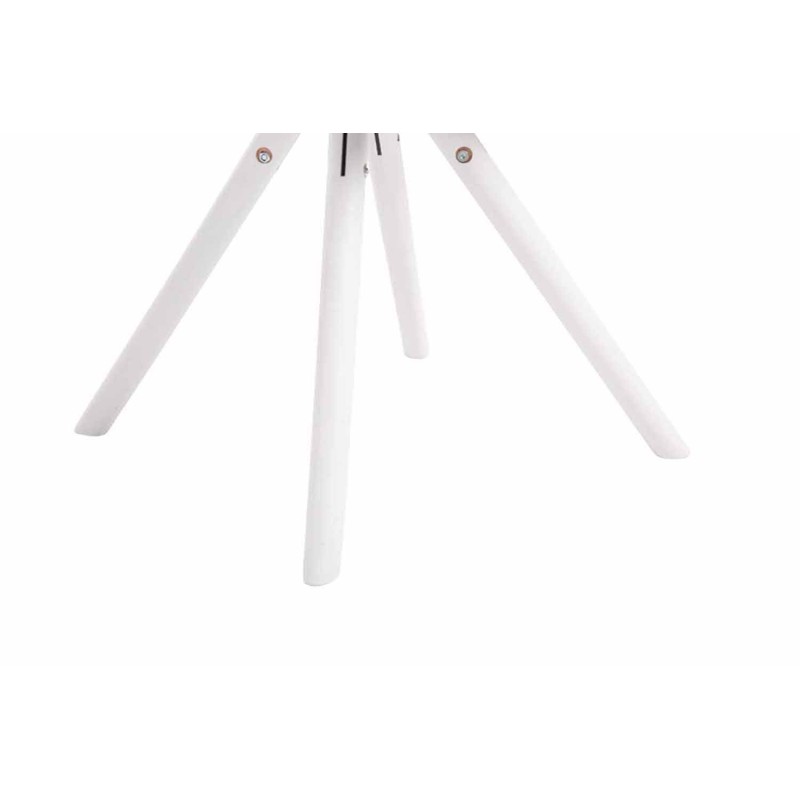 Silla de visita Toulouse, redonda, blanca, tela gris oscuro