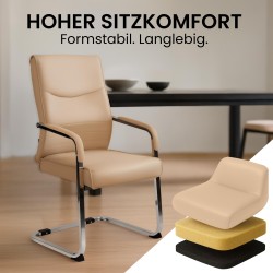 Silla de visita Hobart color caqui