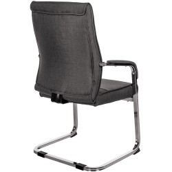 Silla de visita Hobart en tela negra