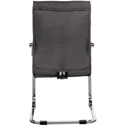 Silla de visita Hobart en tela negra