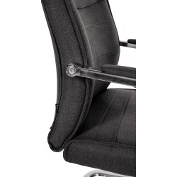 Silla de visita Hobart en tela negra