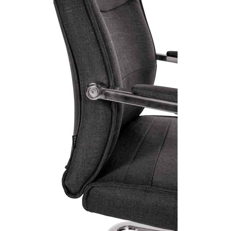 Silla de visita Hobart en tela negra