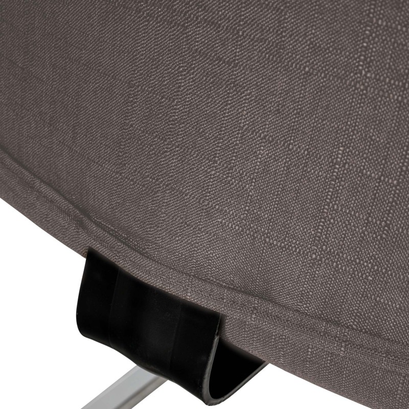 Silla de visita Hobart en tela gris oscuro