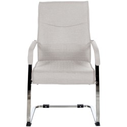 Silla de visita Hobart en tela gris