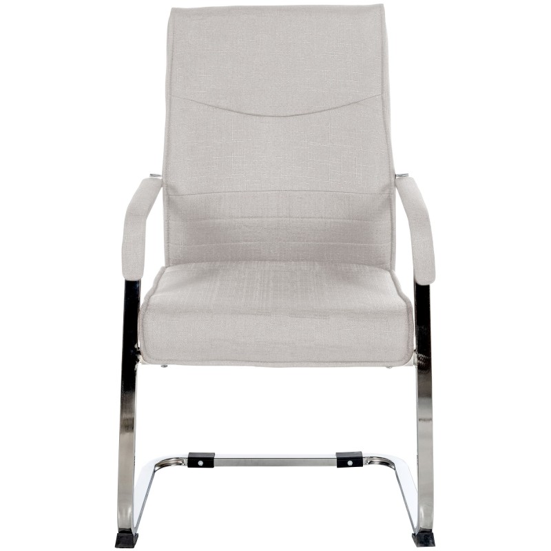 Silla de visita Hobart en tela gris
