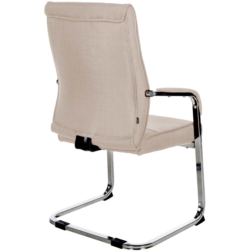 Silla de visita Hobart en tela color topo