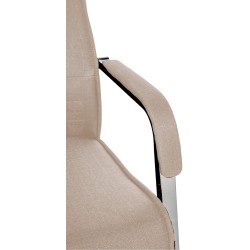 Silla de visita Hobart en tela color topo