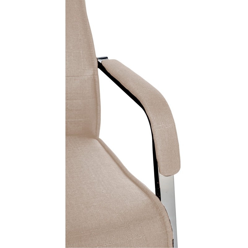 Silla de visita Hobart en tela color topo