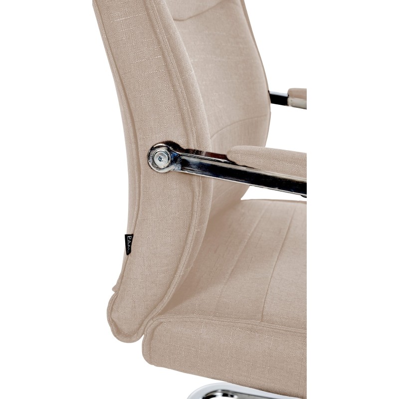 Silla de visita Hobart en tela color topo