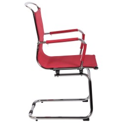 Silla de visita roja de malla Barnet