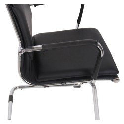 Silla de visita Bedford, polipiel negra