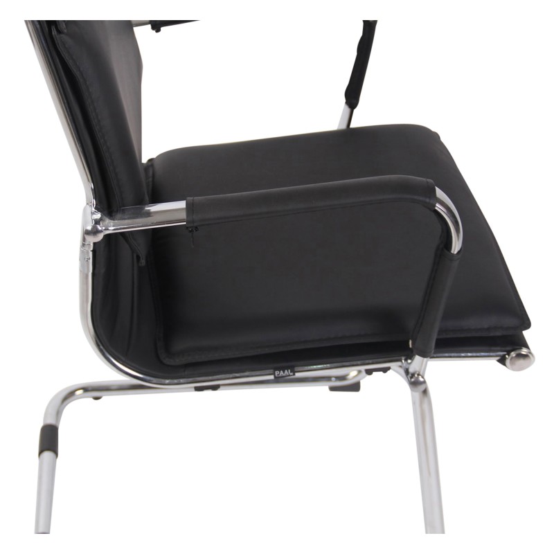 Silla de visita Bedford, polipiel negra