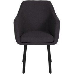 Silla de visita Utrecht en tela negra