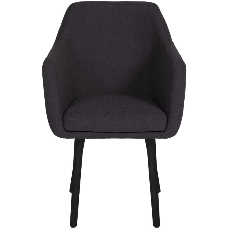 Silla de visita Utrecht en tela negra