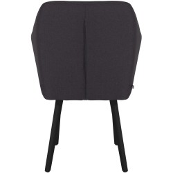 Silla de visita Utrecht en tela negra